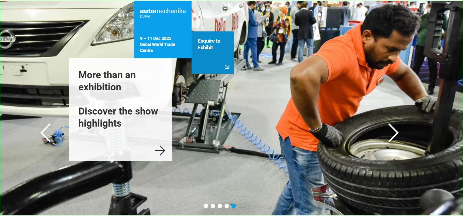 Automechanika Dubai 9-11, Dec. 2025